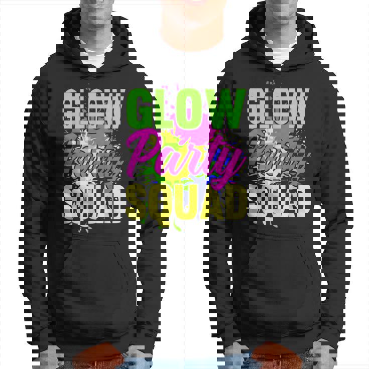 Glow Party Squad Neon Lights Party Lover Hoodie