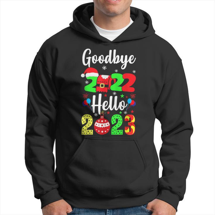 Goodbye 2022 Hello 2023 Happy New Years Eve Christmas Xmas Men Hoodie Graphic Print Hooded Sweatshirt