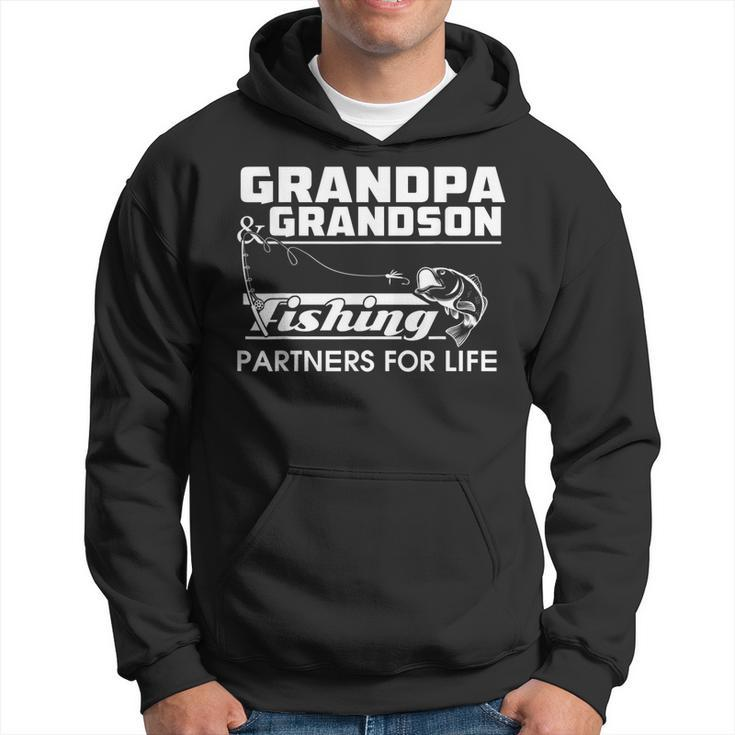 Grandpa And Grandson Fishing Partners For Life Family Hoodie