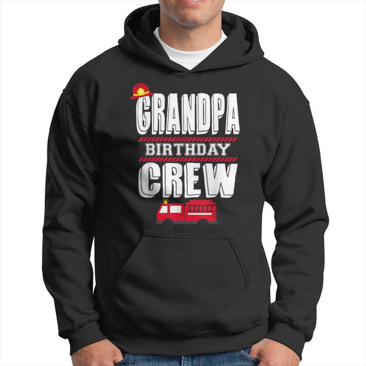 Grandpa Birthday Crew Fire Truck Fireman Party Hoodie