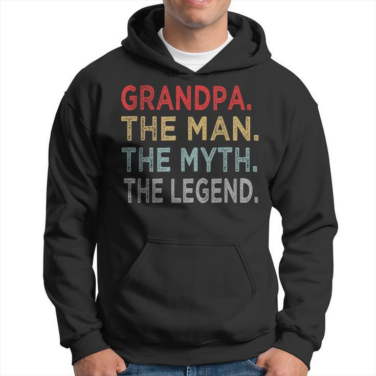 Grandpa The Man Myth Legend Fathers Day Gift Grandfathers Gift For Mens Hoodie