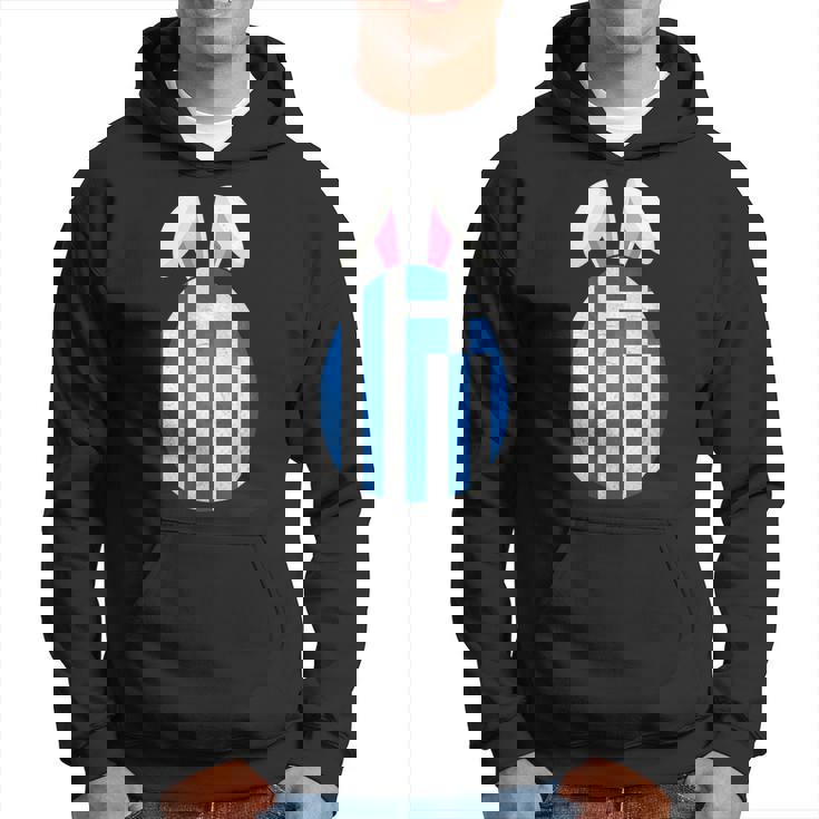 Greece Flag Egg Bunny Ears Greek Easter Sunday  Hoodie