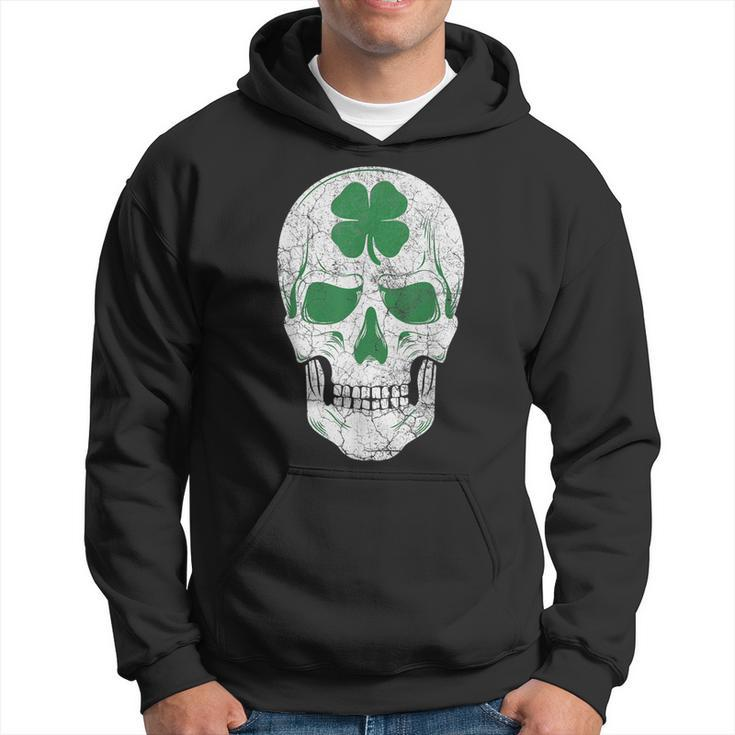 Green Shamrock Skull Irish Ireland St Patricks Day Gift  Hoodie