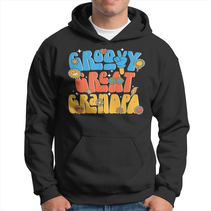 Groovy Great Grandpa 70S Grandfather Family Reunion Party Hoodie