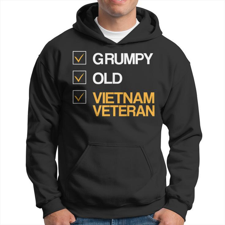 Grumpy Old Vietnam Veteran Funny American Veteran Grandpa  Gift For Mens Hoodie