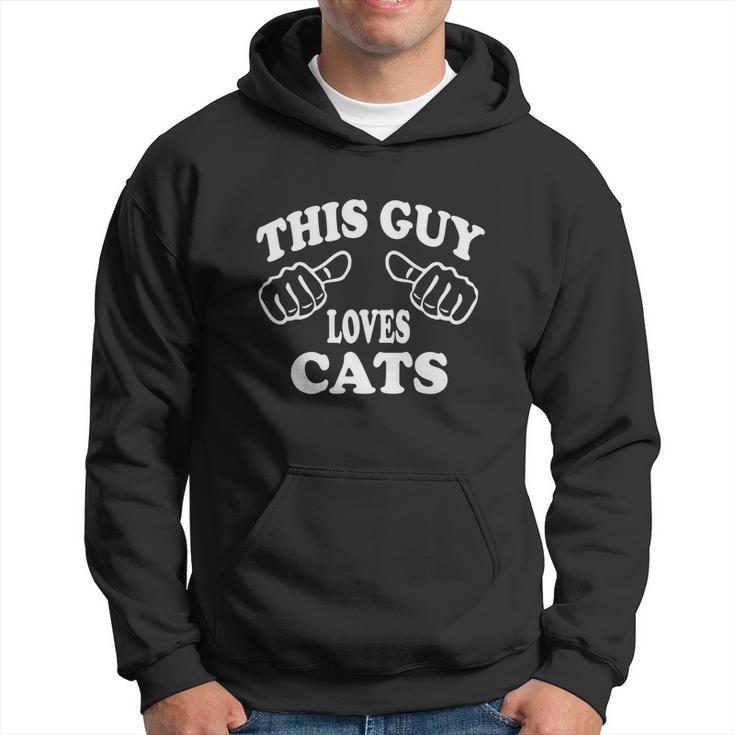 This Guy Loves Cats Men Hoodie - Thegiftio