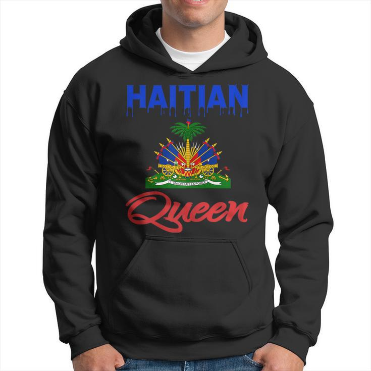Haitian Queen Dripping Women Perfect Haiti Crown Flag Gift Gift For Womens Hoodie