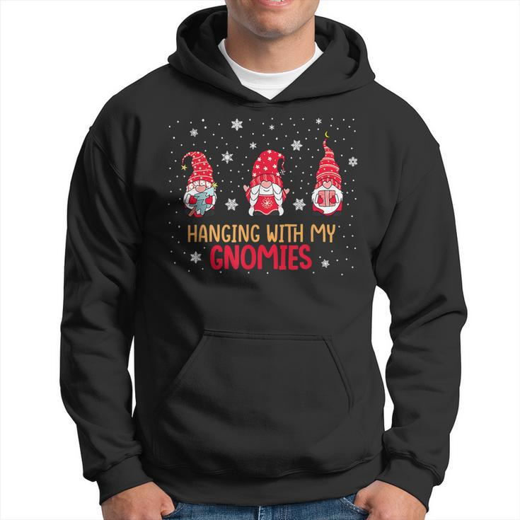 Hanging With My Gnomies Christmas Cute Gnomes Ugly Men Hoodie