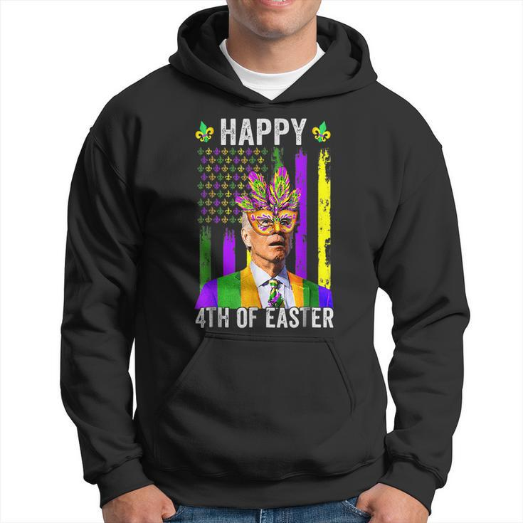 Happy 4Th Of Easter Funny Joe Biden Mardi Gras Shenanigans  V2 Hoodie