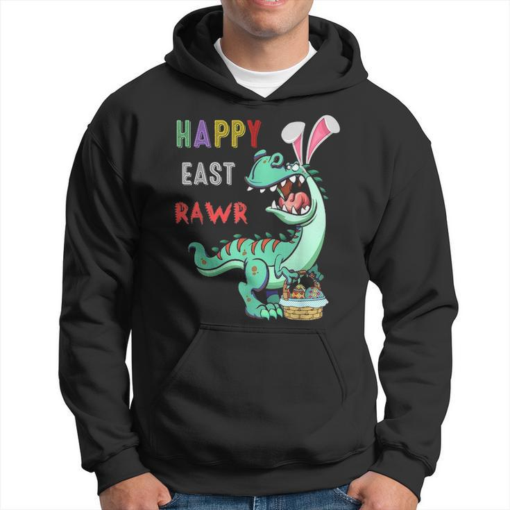 Happy Easter Bunny T Rex Eggs Hunting Rabbit Egg Hoodie