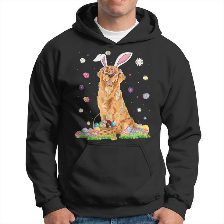 Happy Easter Cute Golden Retriever Bunny Ears Dog Lovers  Hoodie