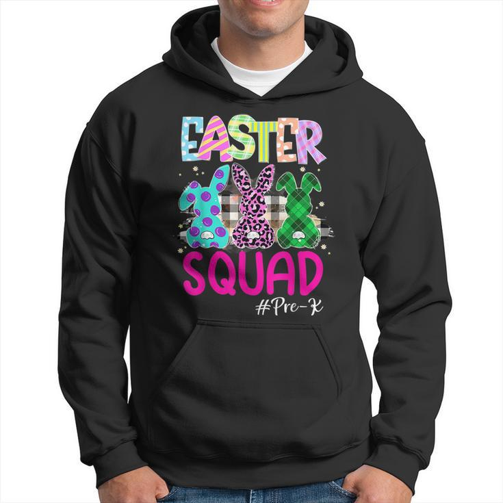 Happy Easter Day Leopard Bunnies Funny Easter Squad Outfit  Hoodie