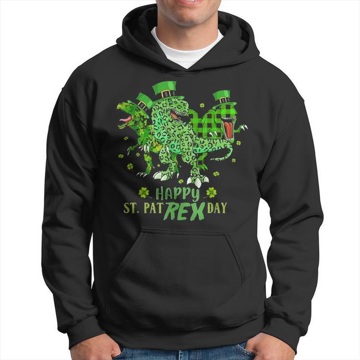 Happy St Pat T Rex Day Funny Dinosaur St Patricks Day Hoodie