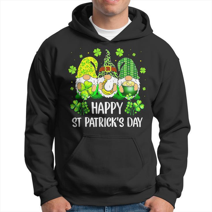 Happy St Patricks Day Three Gnome Irish Shamrock Leprechaun  Hoodie