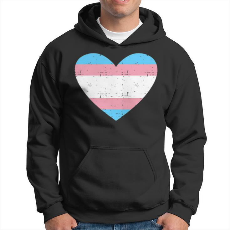 Heart With Transgender Flag For Trans Pride Month Hoodie