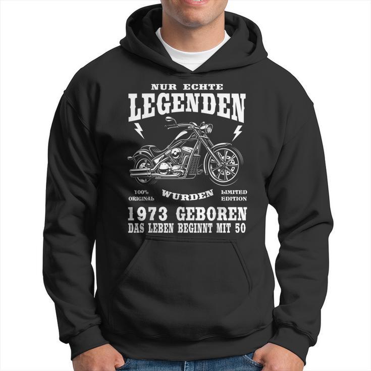 Herren 50. Geburtstag Biker Hoodie, Motorrad Chopper 1973 Design