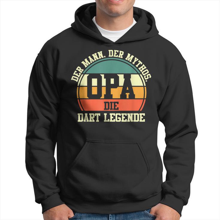 Herren Dart Opa Großvater Dartsspieler Darts Hoodie