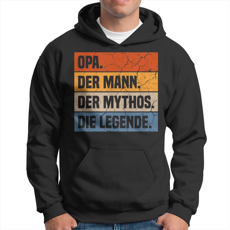 Herren Opa Der Mann Der Mythos Die Legende Großvater Geschenk Hoodie