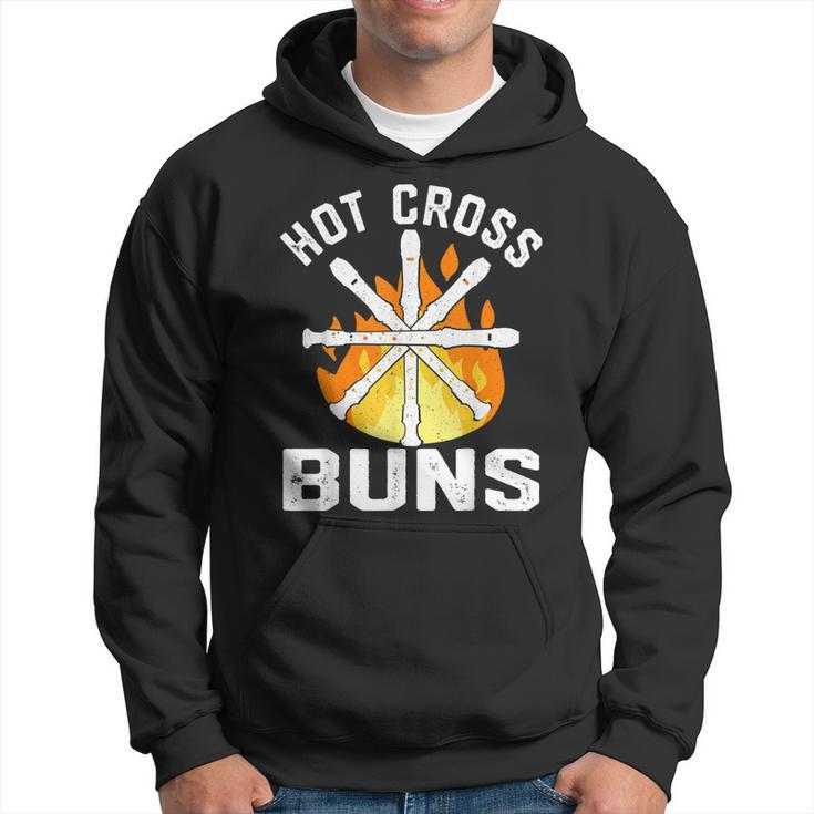 Hot Cross Buns Recorder Womens Pattern For Dad Vintage   Hoodie