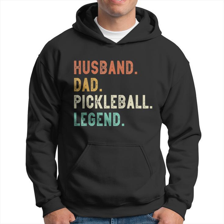 Husband Dad Pickleball Legend Funny Dad Pickleball Hoodie