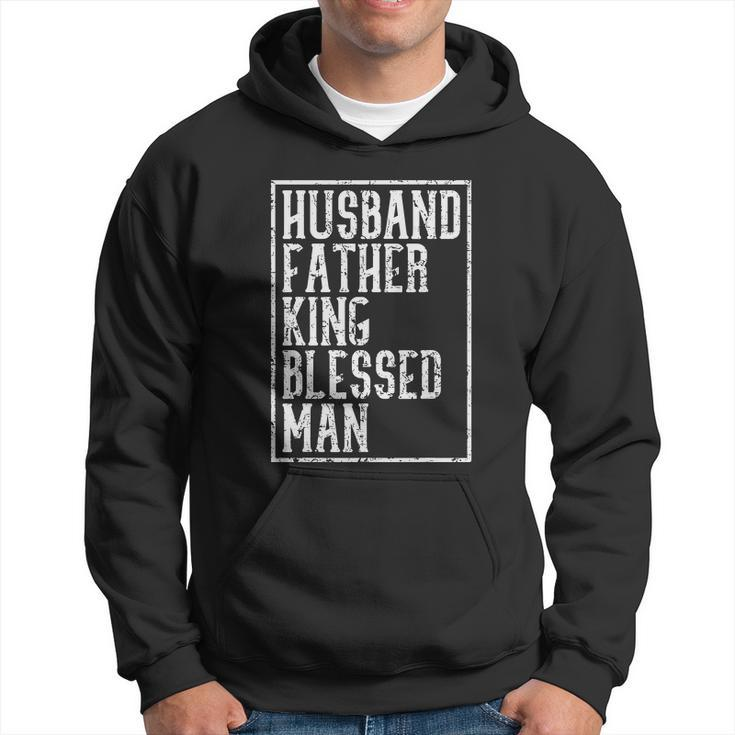 Husband Father King Blessed Man Black Pride Dad Gift Hoodie