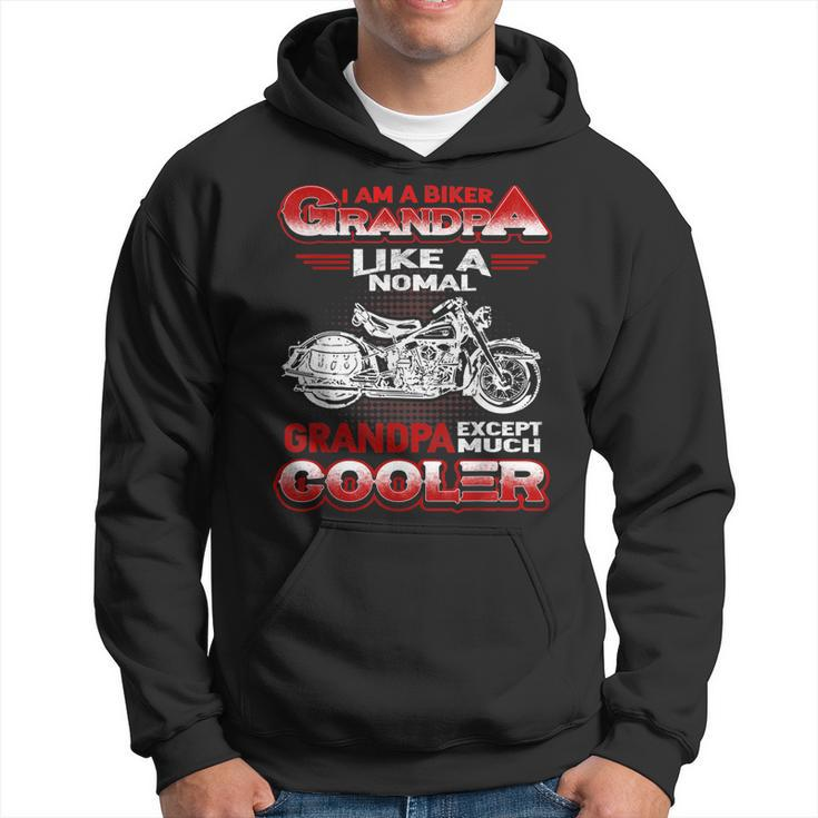 I Am A Biker Grandpa Cool Motorbike Chopper Gift Gift For Mens Hoodie