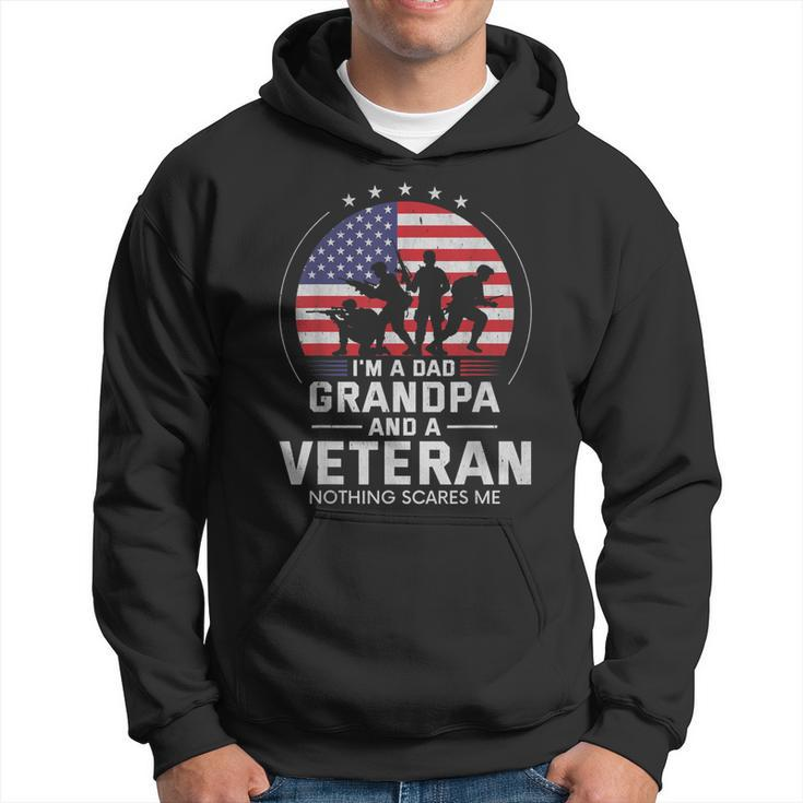 I Am A Dad Grandpa And A Veteran Nothing Scares Me Usa Gift  V3 Hoodie