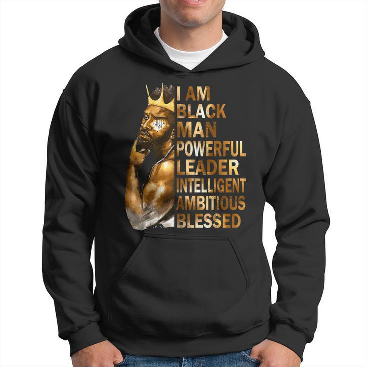 I Am Black Man King Powerful Funny Fathers Day For Mens Dad Hoodie
