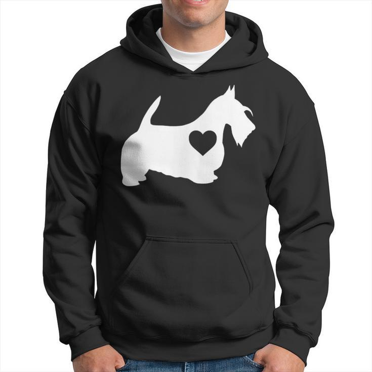 I Love My Scottish Terrier T  With Love Heart Hoodie