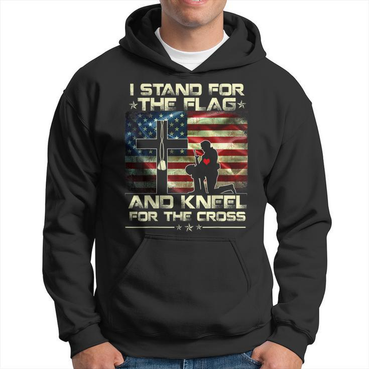 I Stand For The Flag And Kneel For The Cross  Military Hoodie