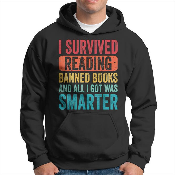 I Survived Reading Banned Books Bookaholic Book Lovers Funny  Hoodie