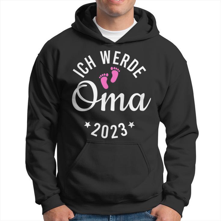 Ich Werde Oma 2023 Hoodie, Lustiges Oberteil mit Fußabdrücken