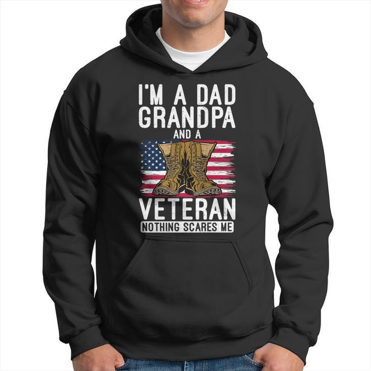 Im A Dad Grandpa And A Veteran Nothing Scares Me Vet Hero   Hoodie