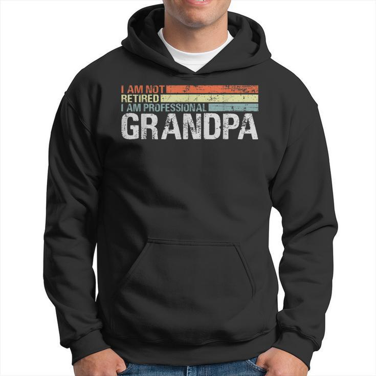 Im Not Retired Im A Professional Grandpa Retirement Gift Hoodie