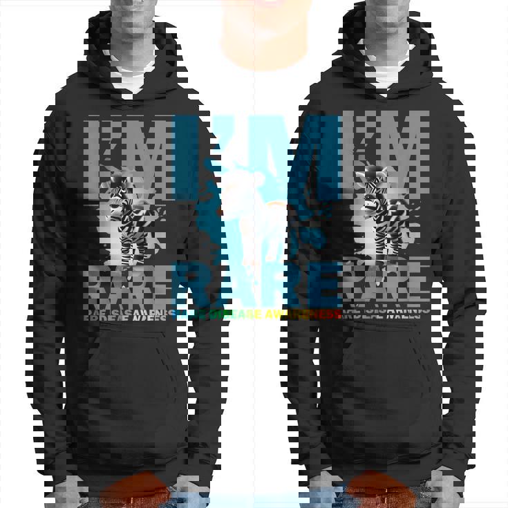 Im Rare Cute Zebra For Rare Disease Awareness Hoodie