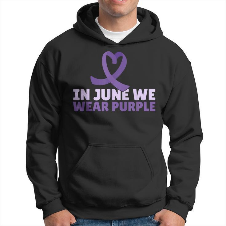 In June Wear Purple Ribbon Alzheimers Awareness Hoodie
