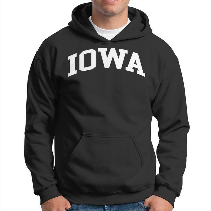 Iowa Us College Font Proud American Usa Men Hoodie Graphic Print Hooded Sweatshirt