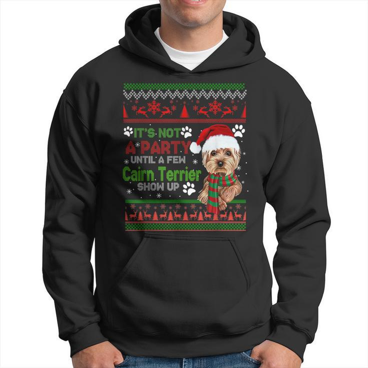 Its Not A Party Until A Few Cairn Terrier Christmas Dog Men Hoodie Graphic Print Hooded Sweatshirt