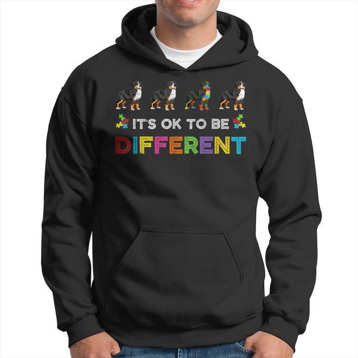 Its Ok To Be Different Bernese Mountain Autism Dog Lovers  Hoodie