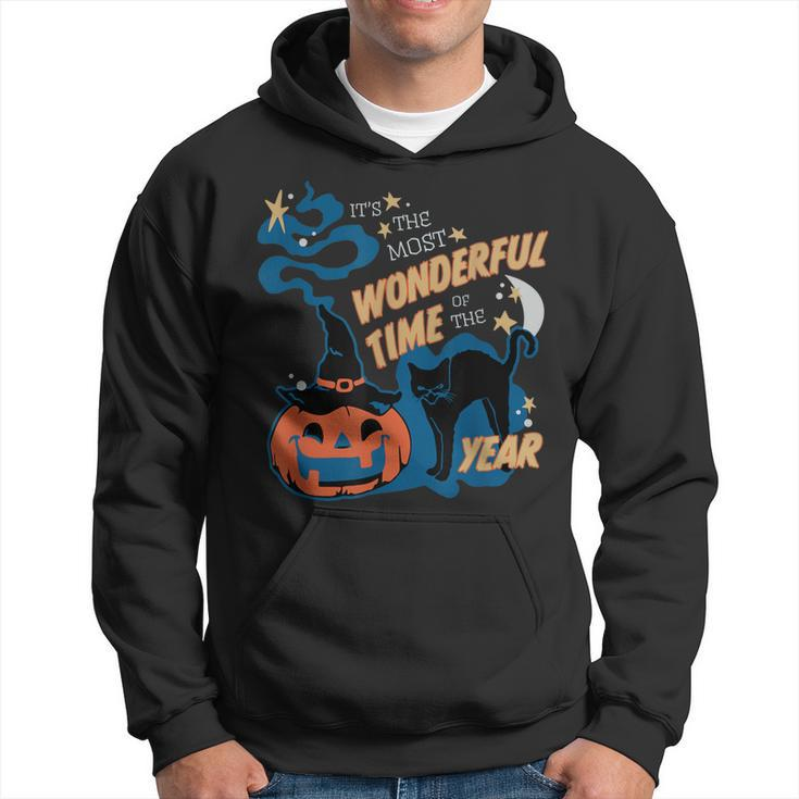 Its The Most Wonderful Time Of The Year Black Cat Halloween Men Hoodie
