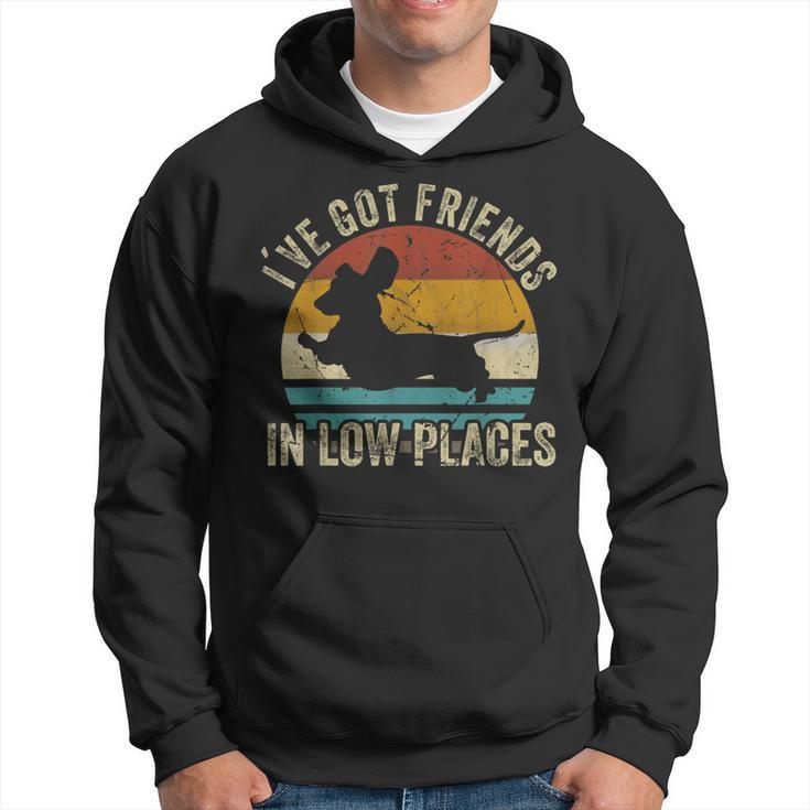 Ive Got Friends In Low Places Funny Dachshund Wiener Dog  Hoodie