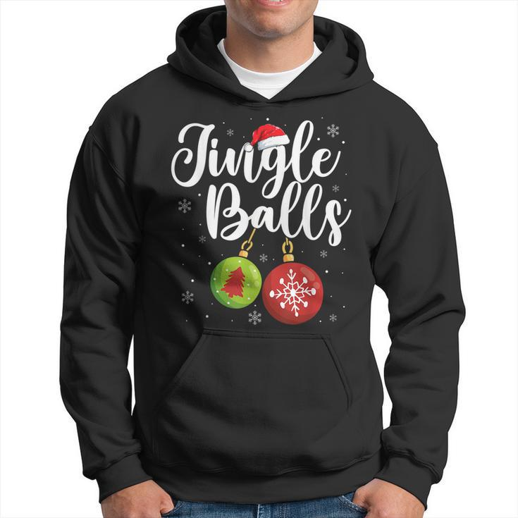 Jingle Balls Christmas Funny Matching Couple Chestnuts  V2 Men Hoodie Graphic Print Hooded Sweatshirt