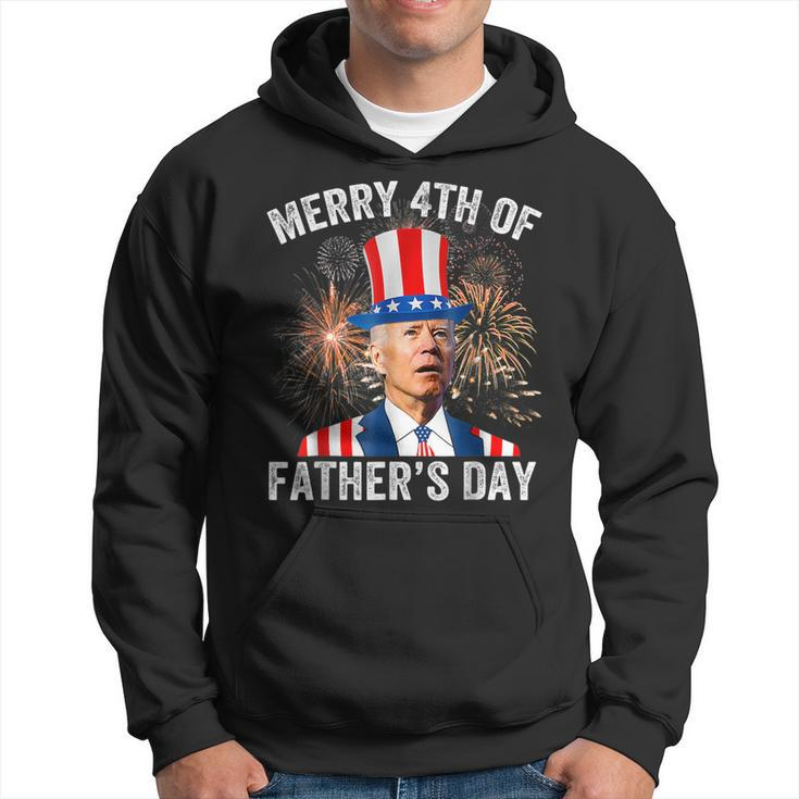 Joe Biden Merry 4Th Of Fathers Day Funny 4Th Of July Hoodie