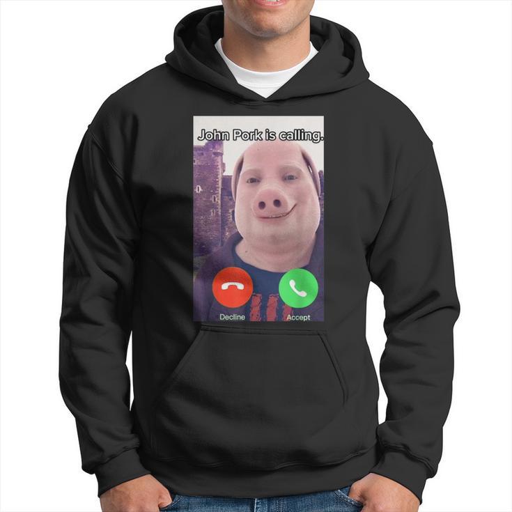 John Pork Is Calling Funny Answer Call Phone Shirt - TeeUni