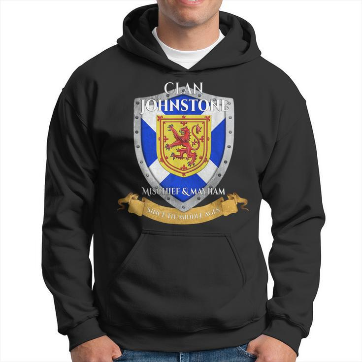 Johnstone Scottish Family Clan Scotland Shield  Men Hoodie Graphic Print Hooded Sweatshirt