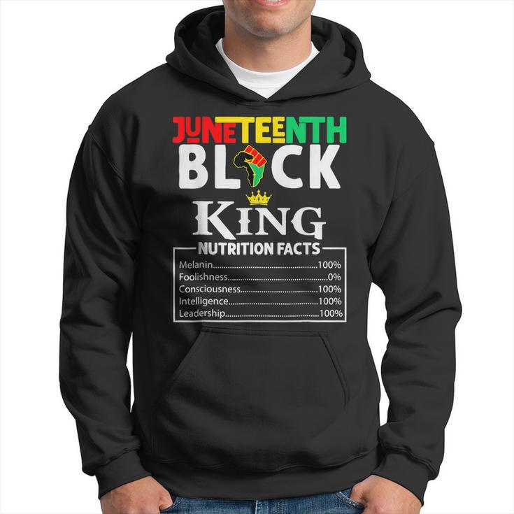 Junenth Men Black King Nutritional Facts Freedom Day  Hoodie