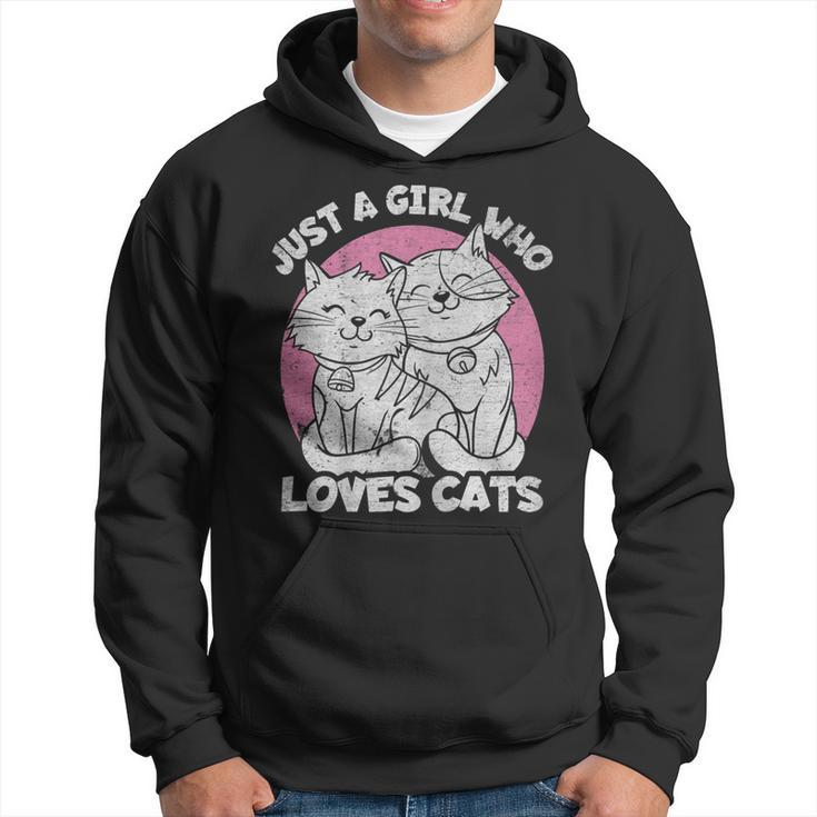 Just A Girl Who Loves Cats Cute Cat  For Women Girls  Hoodie