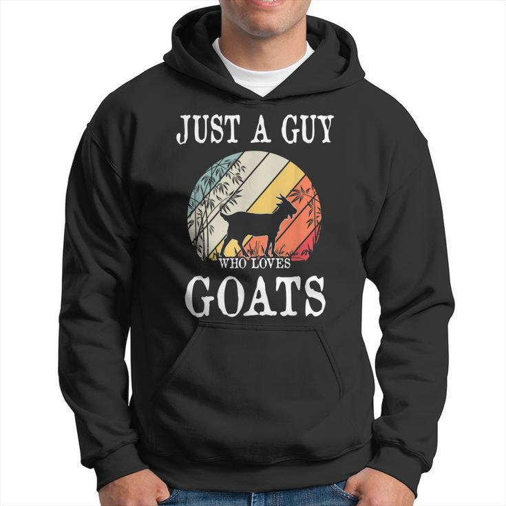 Just A Guy Who Loves Goats  Men Hoodie Graphic Print Hooded Sweatshirt