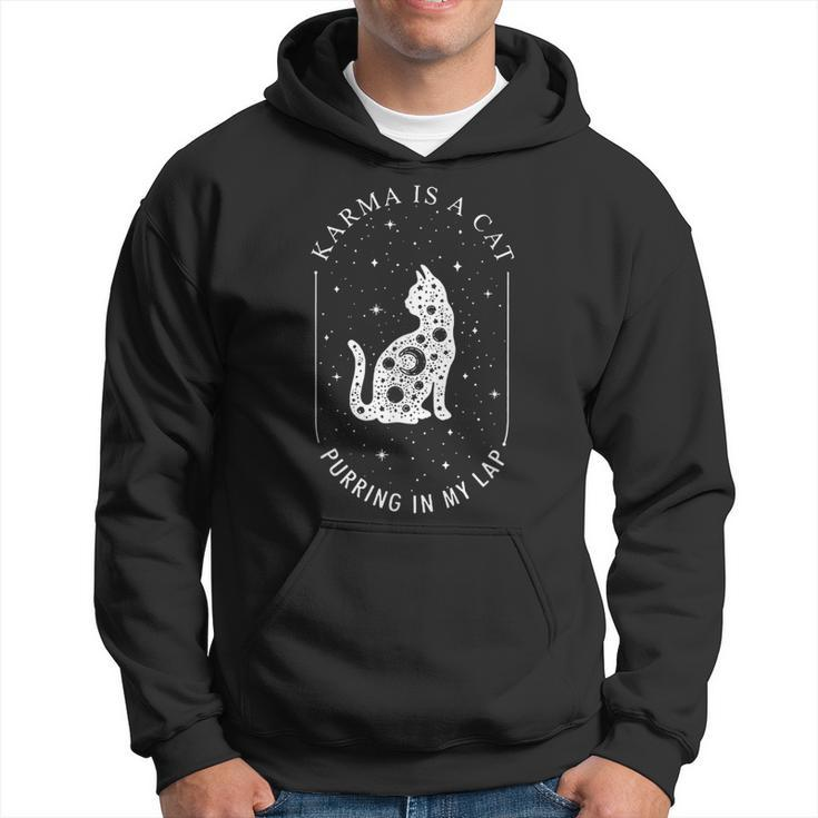 Karma Is A Cat Purring In My Lap Cause It Loves Me Cat Lover  Hoodie