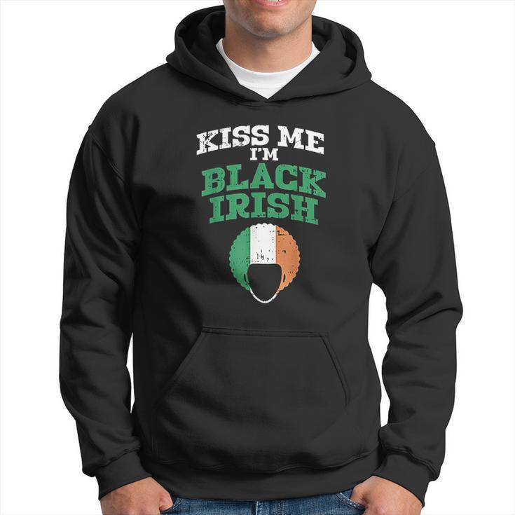 - Kiss Me Im Black Irish St Patricks Day Afro African Men Hoodie